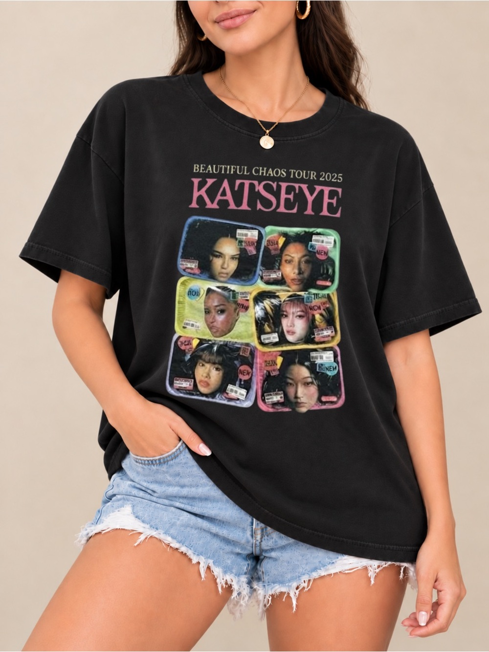 Katseye Beautiful Tour Reprint Tee Girl Group Unisex T-shirt